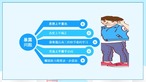可爱卡通风高中三年级期末家长会PPT模板