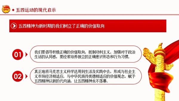 纪念五四运动101周年弘扬五四精神PPT团课PPT