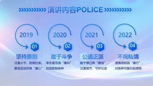 蓝色大气公安警察工作汇报动态PPT