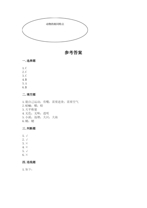 教科版一年级下册科学期末测试卷加答案.docx