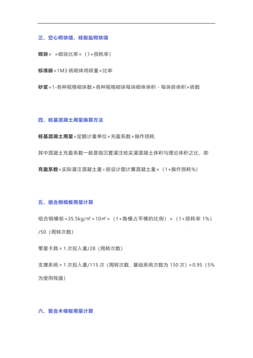 实用的建筑工程预算常用换算方法.docx