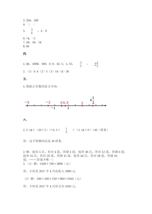 北京版数学小升初模拟试卷附参考答案【a卷】.docx