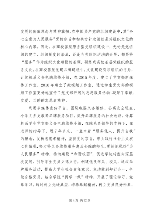 以党建品牌建设推动高校基层党组织作用的发挥.docx