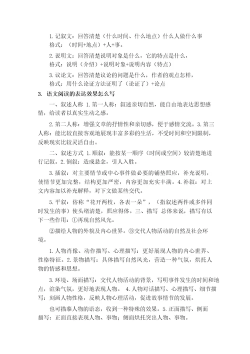 议论文句子表达效果的答题格式