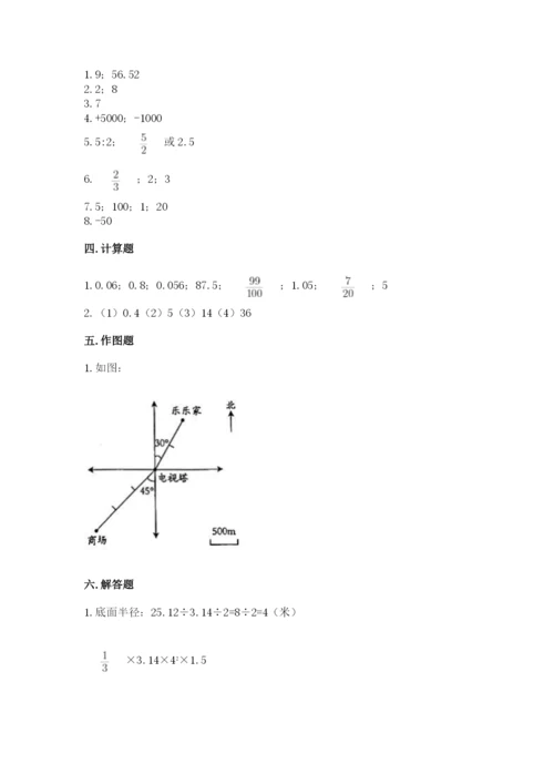 六年级下册数学期末测试卷【名师推荐】.docx