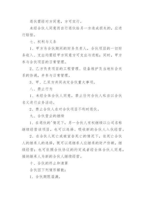 工程施工合伙人合作协议书.docx