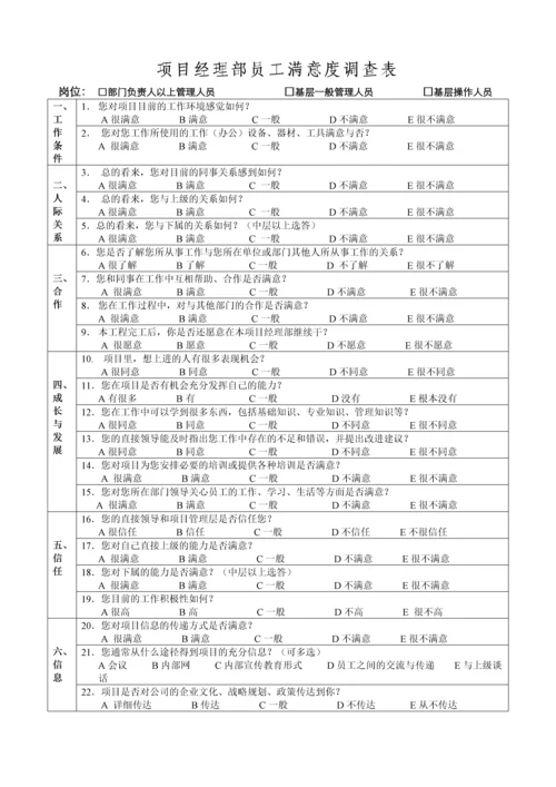 项目经理部顾客满意度调查表.docx