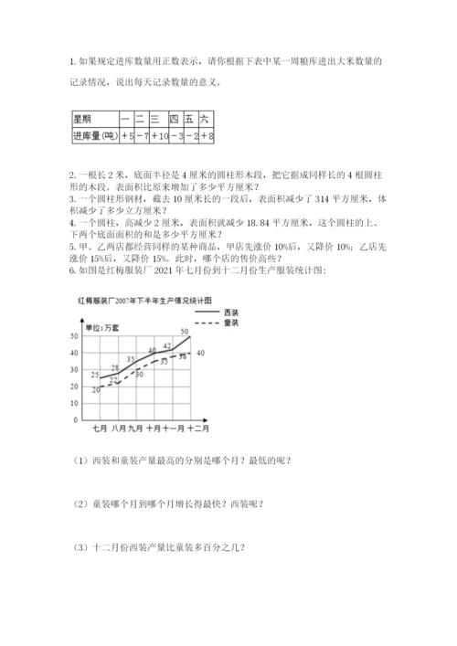 小升初数学综合模拟试卷附答案（能力提升）.docx