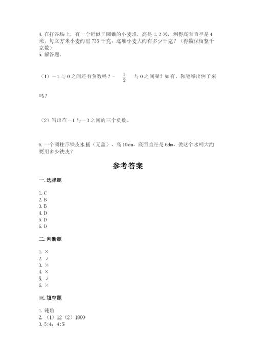北师大版六年级下册数学期末测试卷【综合题】.docx