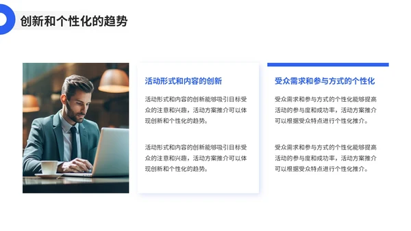 蓝色创意风活动方案推介PPT模板