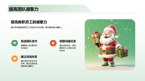 绿色3d圣诞节活动策划PPT模板