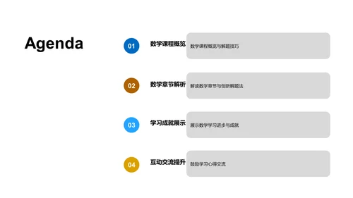 数学课程学期报告PPT模板