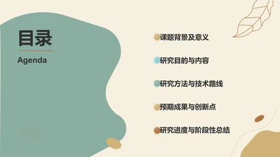 绿色简约开题报告PPT模板