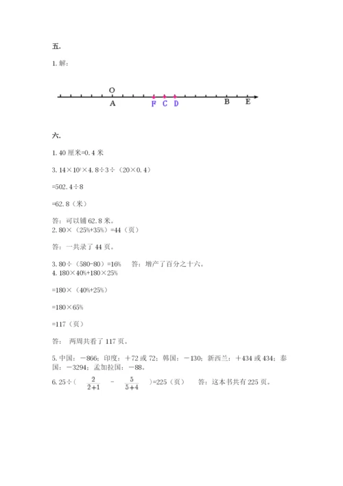 洛阳市小学数学小升初试卷有精品答案.docx