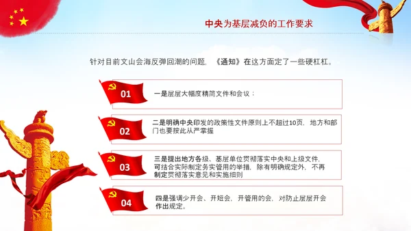 破解形式主义突出问题为基层减负PPT模板