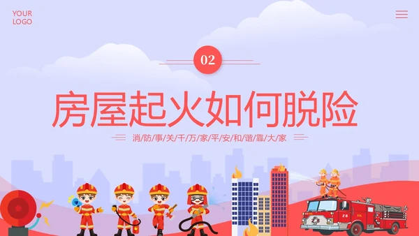 高层建筑火灾逃生知识讲解高层火灾消防安全培训PPT