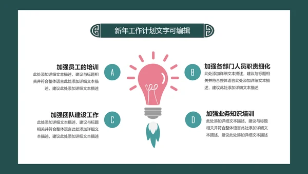 简约小清新工作总结计划PPT模板