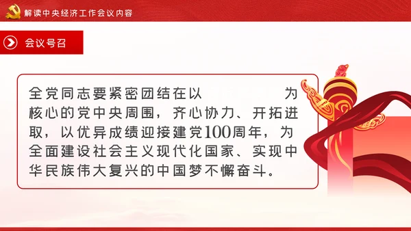 中央经济工作会议内容学习解读党课PPT模板