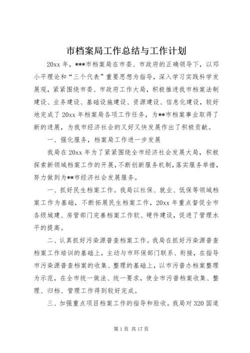 市档案局工作总结与工作计划 (4).docx