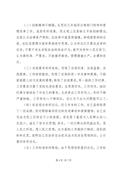学习杨善洲精神个人党性分析报告.docx