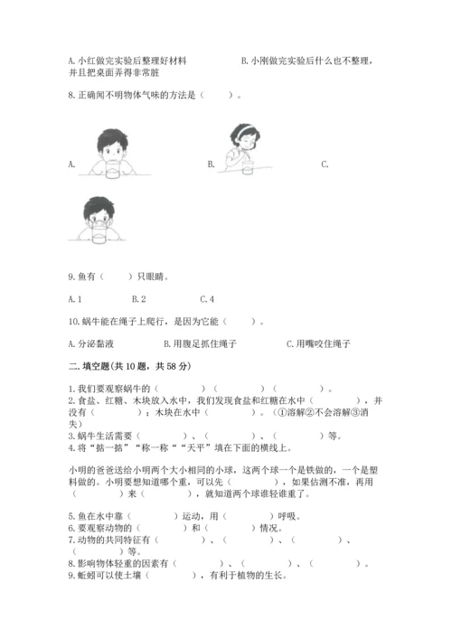 教科版一年级下册科学期末测试卷附答案（轻巧夺冠）.docx