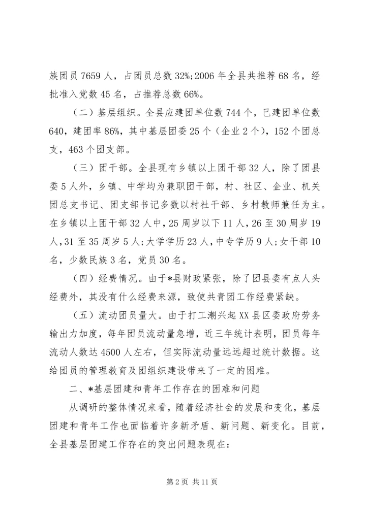 基层团组织建设调研报告.docx