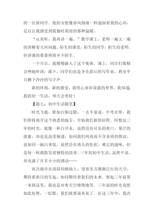 初中生活随笔作文.docx