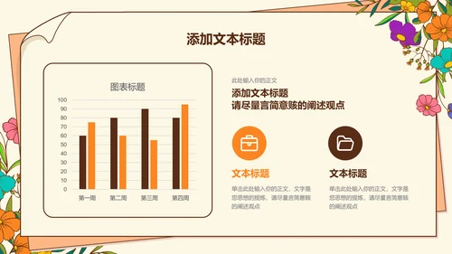 淡黄色清新风花卉教师节主题PPT演示模板