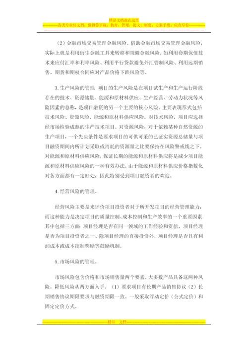 项目融资的风险识别与管理.docx