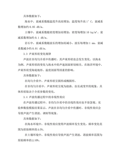 声波在非均匀介质中的传播特性研究