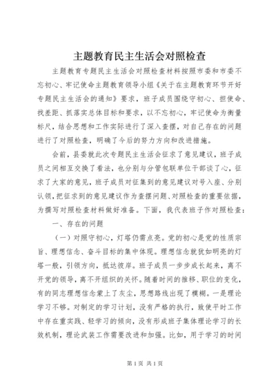 主题教育民主生活会对照检查.docx