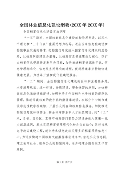 全国林业信息化建设纲要(20XX年20XX年) (5).docx