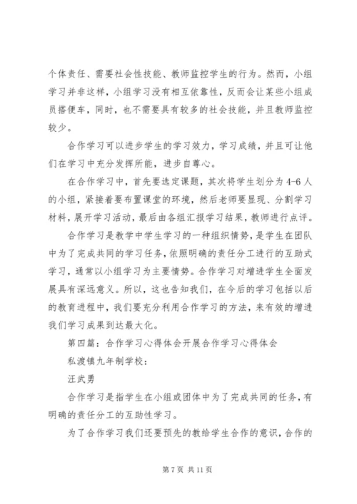 互相合作学习心得体会.docx