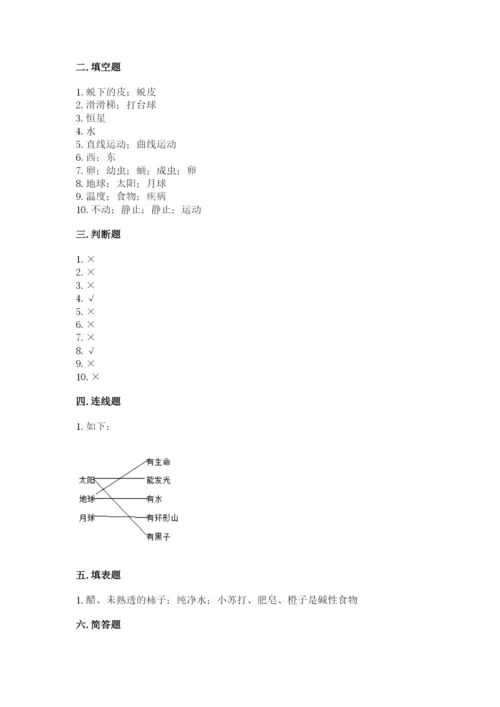 教科版小学科学三年级下册期末测试卷完美版.docx