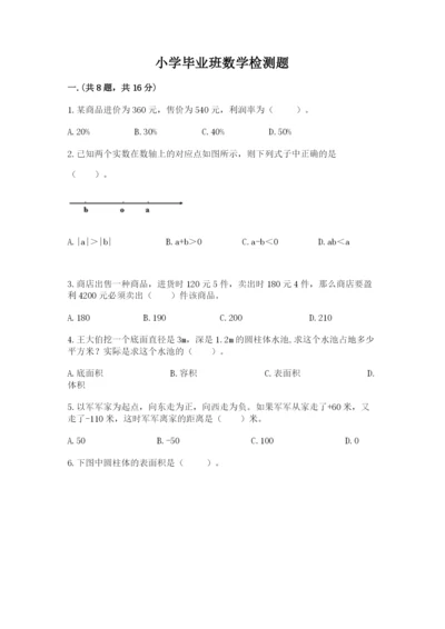 小学毕业班数学检测题附答案（轻巧夺冠）.docx