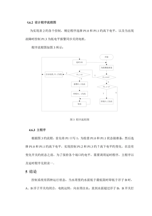 单片机课程设计水位控制系统.docx