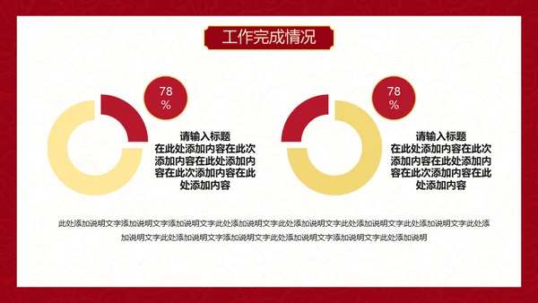 红色中国风虎年新年工作计划通用PPT模板