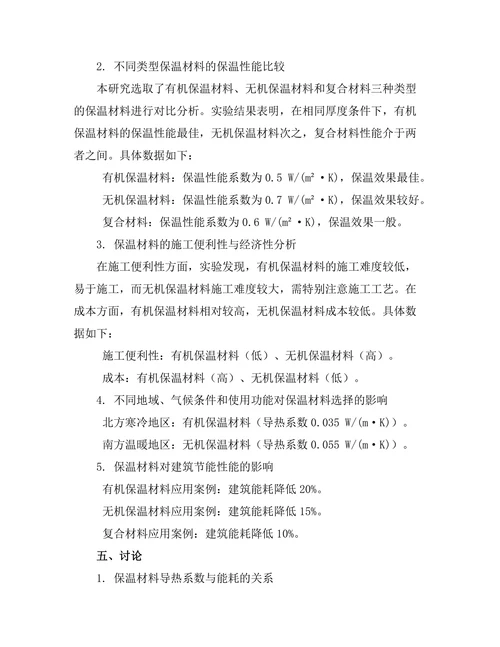 低能耗建筑设计中的保温材料选择研究
