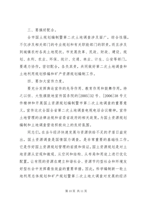 市委书记在矿产调查会发言.docx