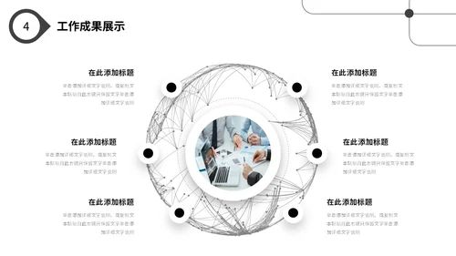 极简黑白点线年终工作总结述职报告工作汇报PPT