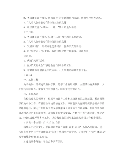 精编之团委书记工作计划书.docx