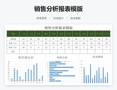 销售分析报表模版