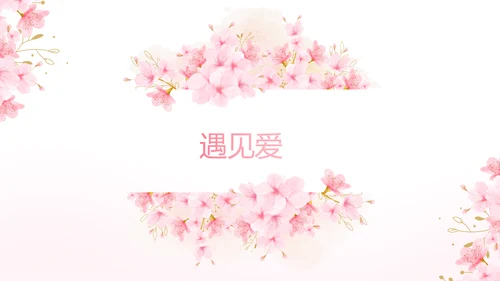 粉色唯美我们的婚礼动态PPT模板