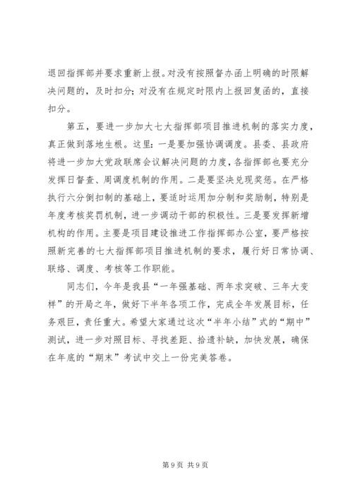 县委书记在全县半年现场观摩会上的讲话.docx