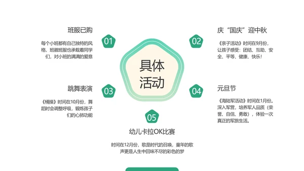 绿色手绘插画风幼儿园家长会