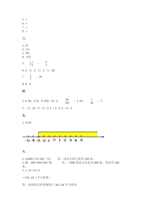 小学毕业班数学检测卷及完整答案（考点梳理）.docx