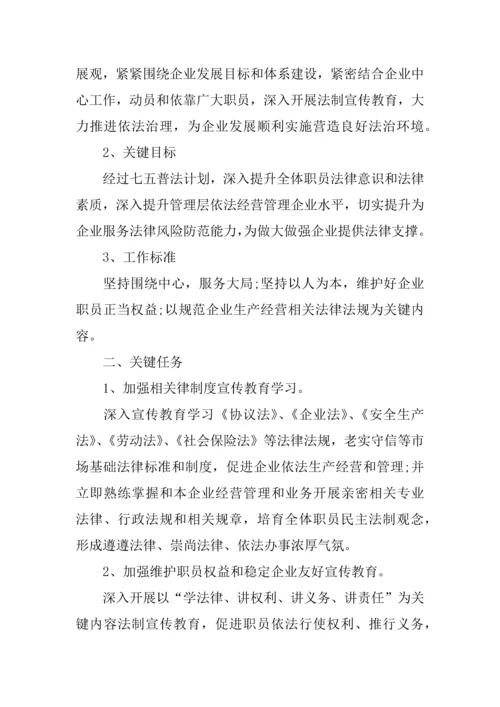 机关单位七五普法实施专项方案.docx