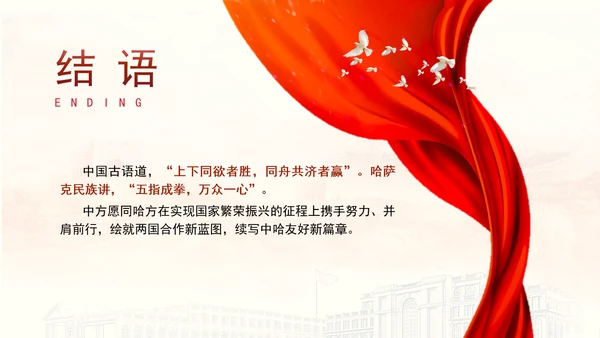 同心笃行续写中哈关系新篇章党课PPT课件