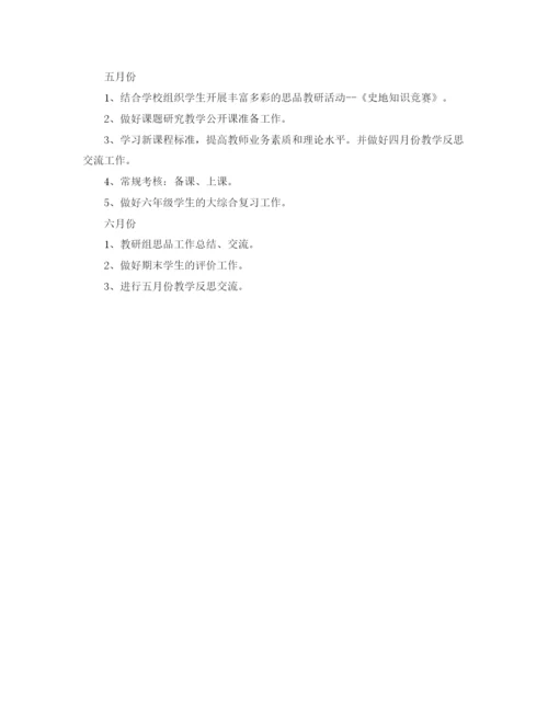 精编之学校思品教研组的工作计划范文.docx