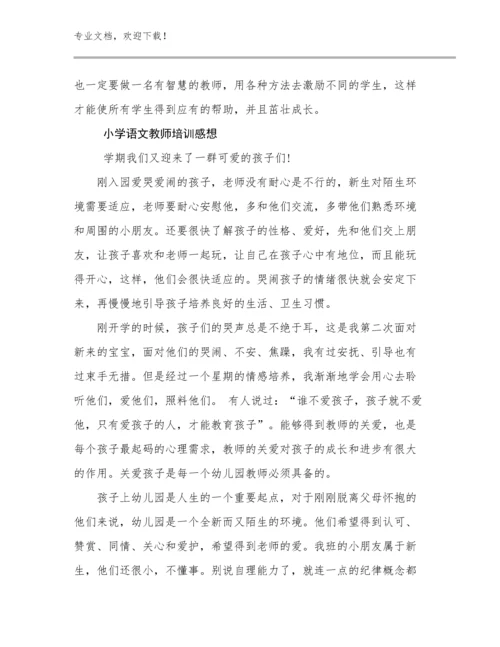 2024小学语文教师培训感想优选范文29篇文档选编.docx